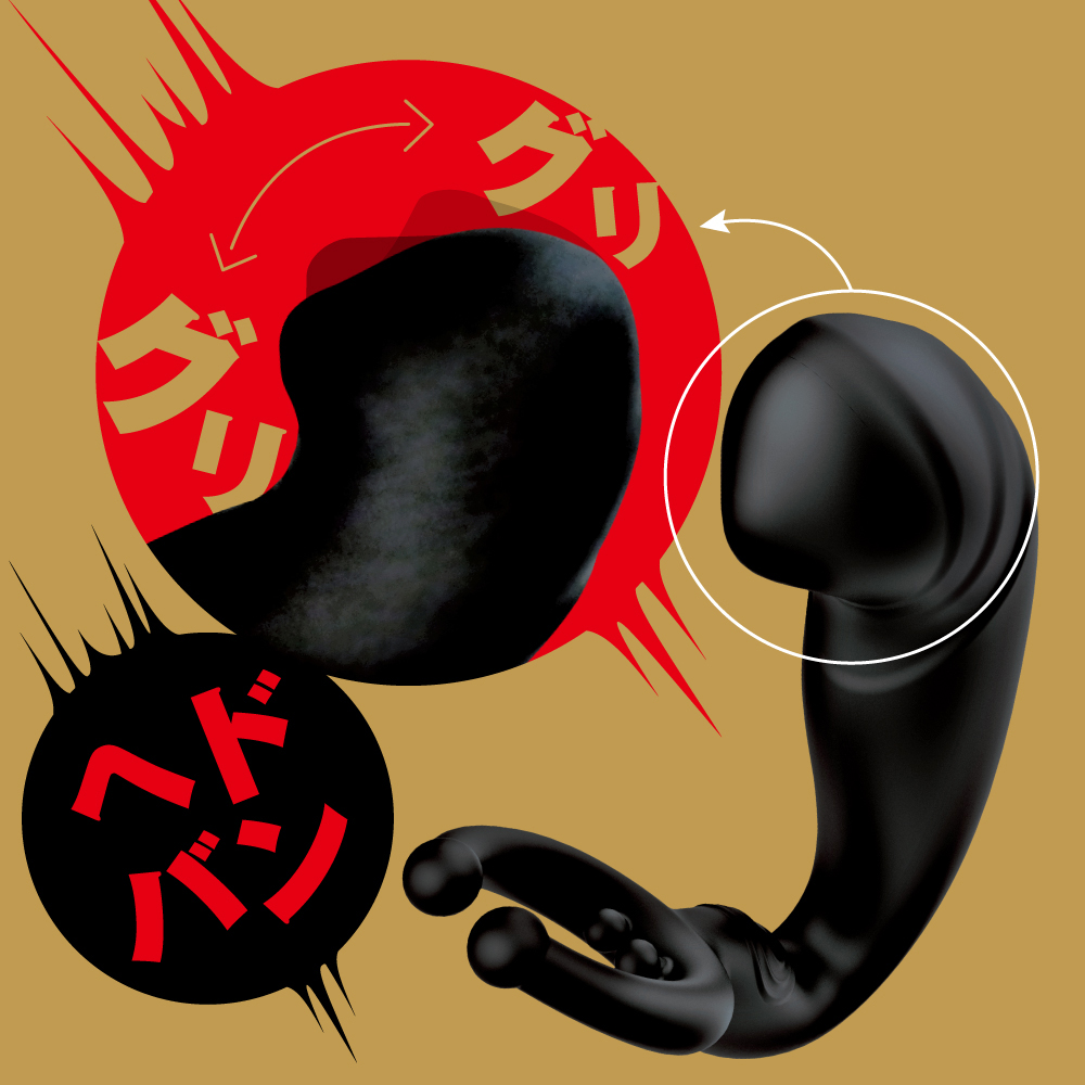 完全防水_遠隔絶頂 メスイキバックバイブ9 ヘドバン - 画像 (2)