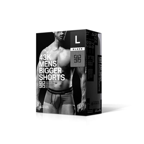 43K MENS BIGGER SHORTS BLACK/L